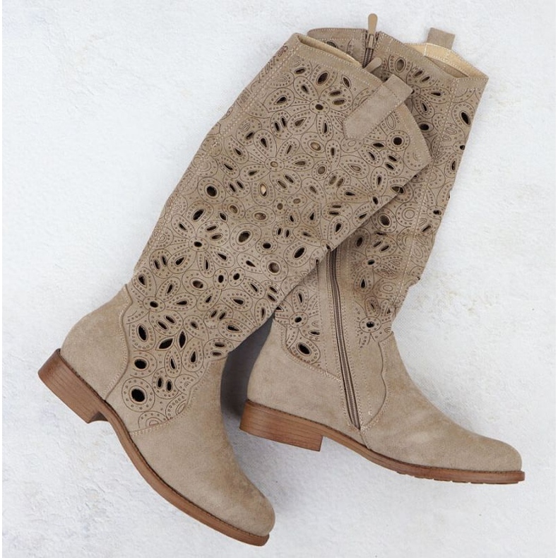 BOTAS OPENWORK CUSO S.BARSKI HY51-176 BROWN marrom 1