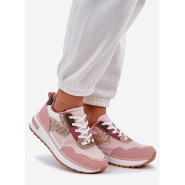 Sapatos esportivos rosa femininos brilhantes 1