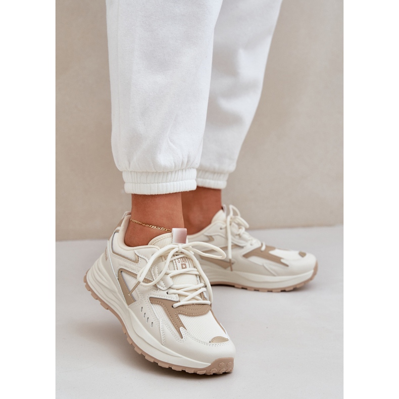 Sapatos esportivos femininos Big Star NN274A096 Hi-Polish Beige System bege 2