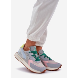 Tênis femininos no sistema de espuma de memória Big Star NN274682 Plataforma azul 1