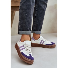 Zazoo N1068S6 Couro baixo tênis feminino na plataforma branca branco 2