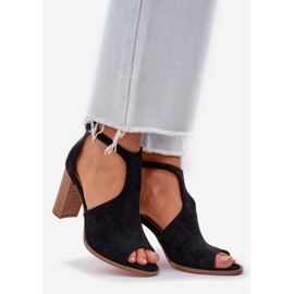 Sandálias no Eco Suede Post Black preto 1