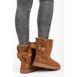 Mukluki de camurça com laço marrom 2