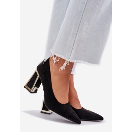 Bombas elegantes no nariz preto ponteiro 1