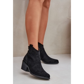 Botas de cowboy para Eco Suede Oliazowe S.Barski Hy51-061 Black preto 2