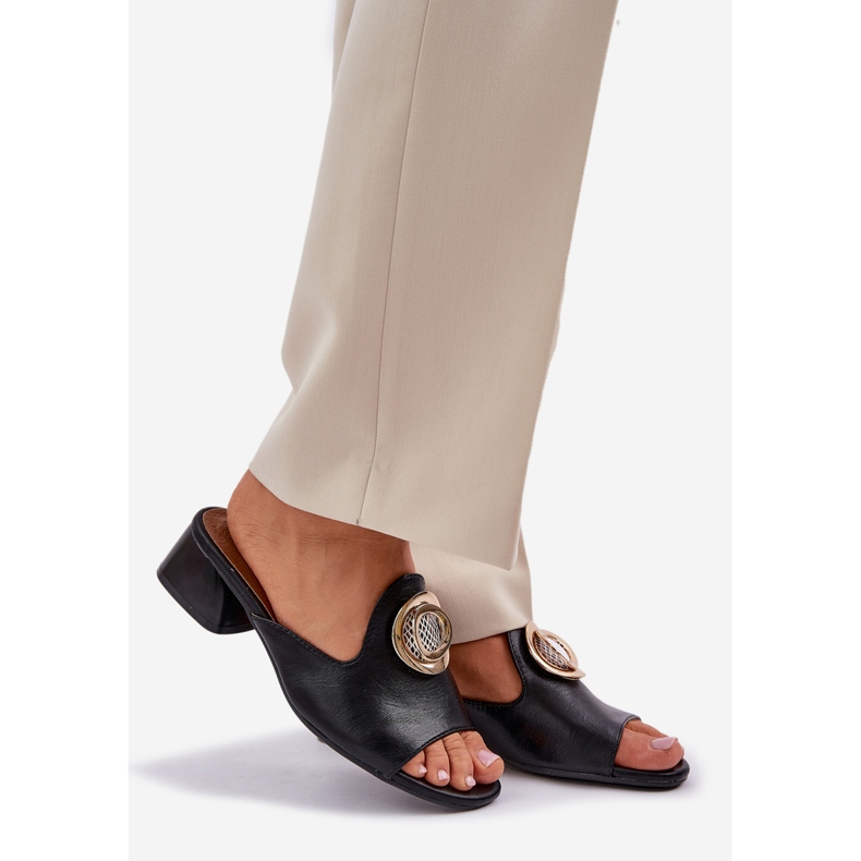 Jezzi Elegantes mulheres baixas -ele com uma decoração negra preto 1