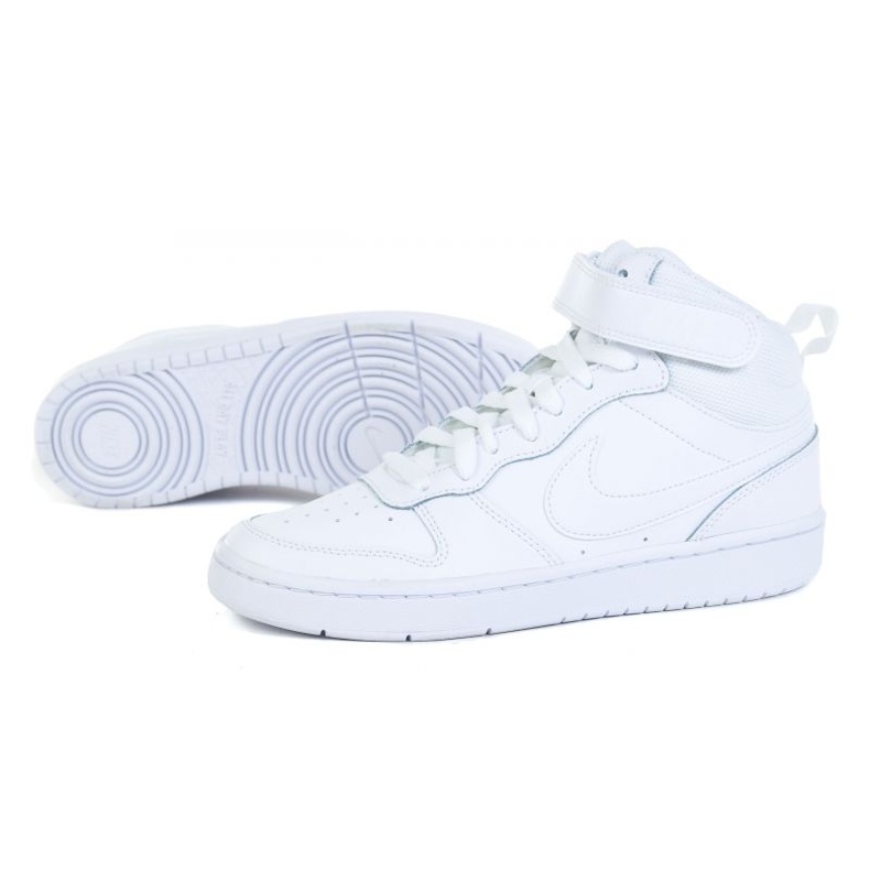 Nike Court Borough Mid 2 (GS) CD7782-100 Sapatos brancos 1