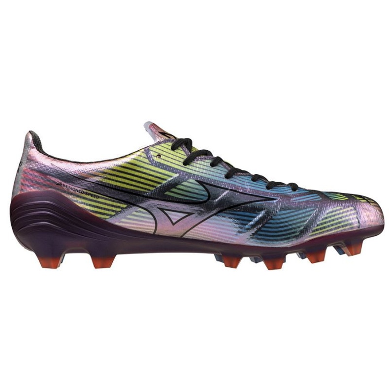 Mizuno Afla II Japão FG P1GA256001 Sapatos de futebol prata 1