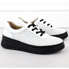 Sapatos OpenWork na plataforma branca Vinceza 79506 branco 2