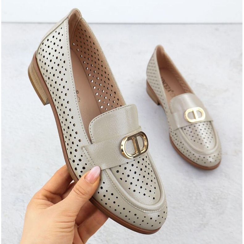 Vinceza OpenWork Shoes em 58516 Jan364 dourado 1