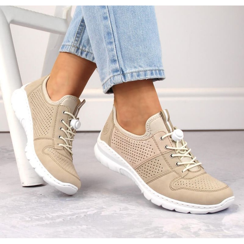 Rieker L3254-62 Sapatos esportivos bege 2