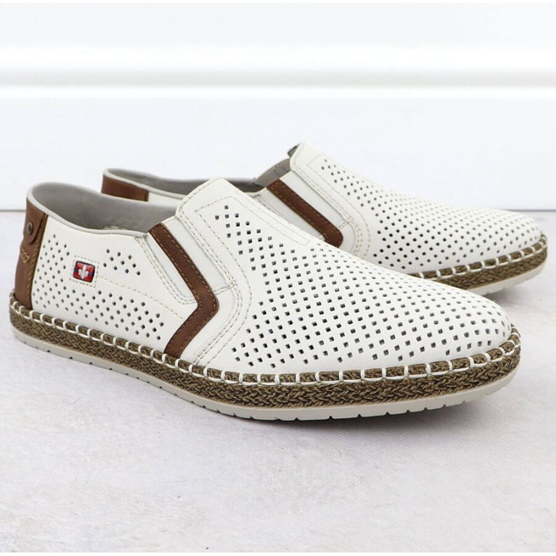 Rieker B5297-80 Sapatos Openwork White branco 1