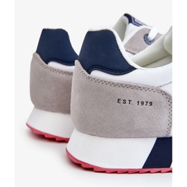 Sapatos esportivos masculinos Memória Espuma Big Star LL174160 Branco com cinza 2