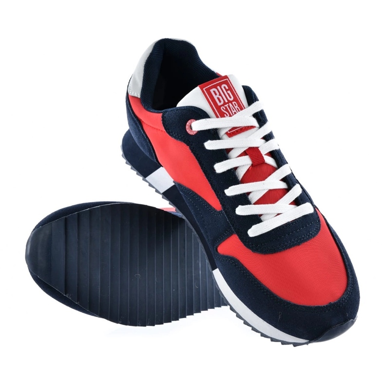 Sapatos esportivos masculinos Memória de espuma Big Star LL174161 Vermelho com azul marinho 1
