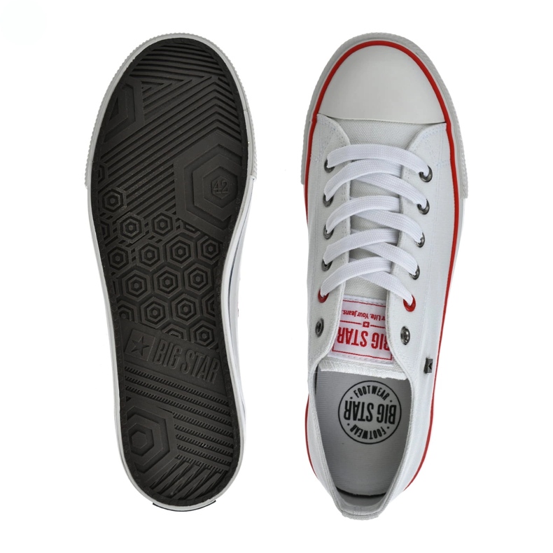 Big Star Sapatos masculinos grandes estrelas nn174301 tênis brancos 1