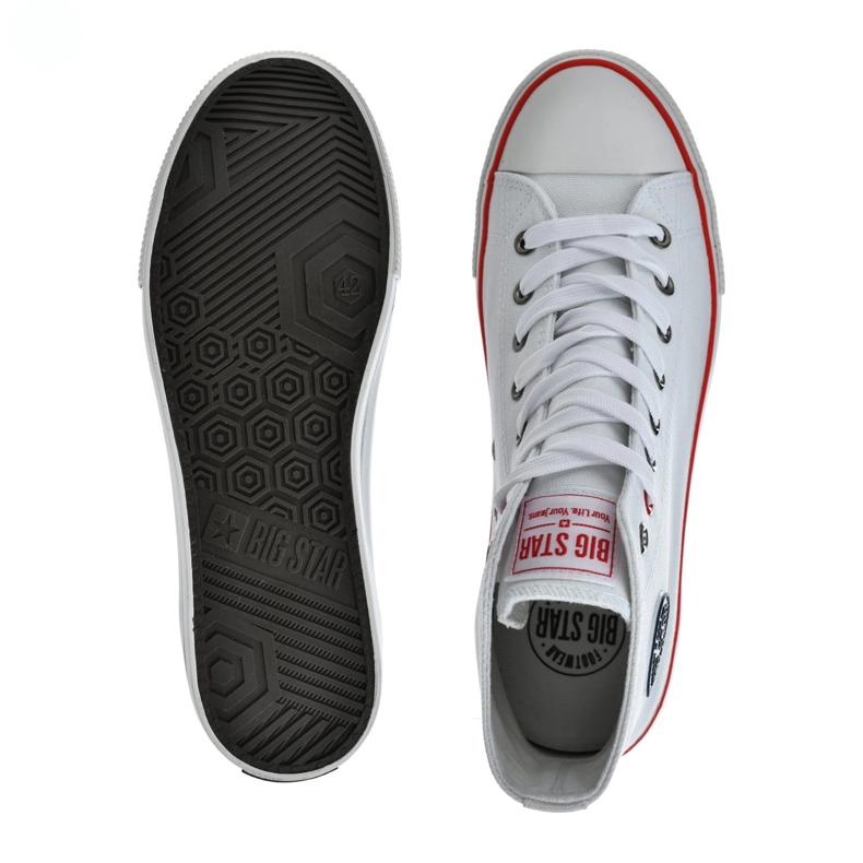 Big Star Sapatos masculinos tênis altos grandes estrelas nn174305 branco 1