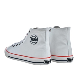 Big Star Sapatos masculinos tênis altos grandes estrelas nn174305 branco 2