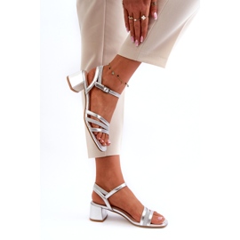 Sandálias ecológicas femininas Sergio Leone SK046 Silver Insole prata 3