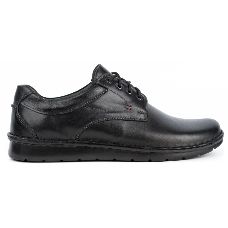 Kampol Sapatos masculinos casuais de couro 13/27 black face preto 1