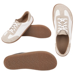 Sapatos descalços de couro minimalista wasak 0744w branco 1
