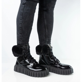 Peles de couro feminino Pollonus Black Arma 5-1574-001 preto 1