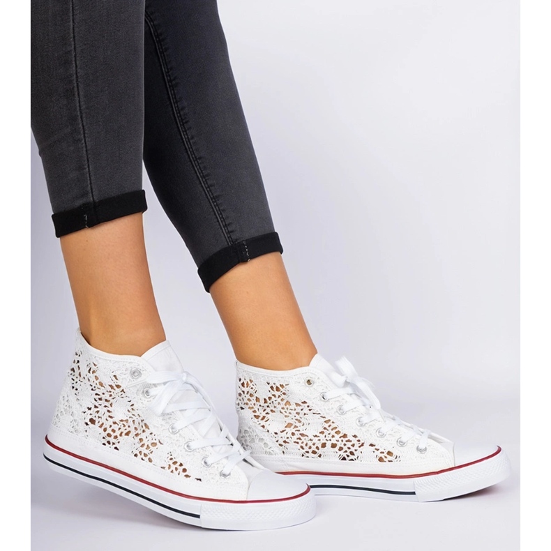 White OpenWork Women's Sneakers branco 1