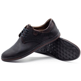 Polbut Sapatos de couro masculino casual 402 preto 3