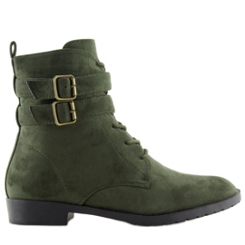 Botas com atacadores camurça verde H7187 verde 2 Botas com atacadores camurça verde H7187 verde 2