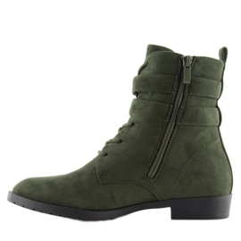 Botas com atacadores camurça verde H7187 verde 1
