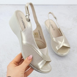 Sandálias femininas para confortável bege evento 8863 1