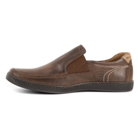 KOMODO Mocassins masculinos 912 marrom escuro 2