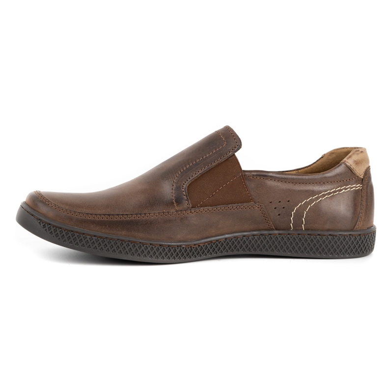 KOMODO Mocassins masculinos 912 marrom escuro 2