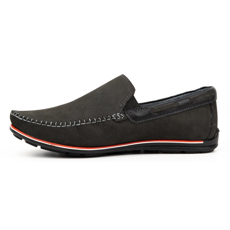 KOMODO Mocassins masculinos em couro 920K, pretos 1