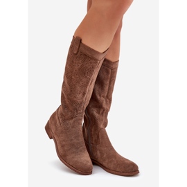 S.Barski Botas com um Upper S. Barski Hy51-860 marrom castanho 1 S.Barski Botas com um Upper S. Barski Hy51-860 marrom castanho 1
