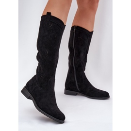 S.Barski Botas com um Upper S. Barski Hy51-860 preto 2 S.Barski Botas com um Upper S. Barski Hy51-860 preto 2