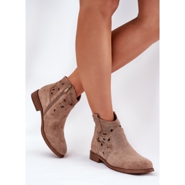 Botas abertas femininas com zíper bege s.barski hy42-081 2 Botas abertas femininas com zíper bege s.barski hy42-081 2