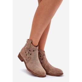 Botas abertas femininas com zíper bege s.barski hy42-081 1 Botas abertas femininas com zíper bege s.barski hy42-081 1
