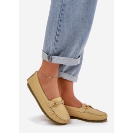 S.Barski Mocas de couro plano com decoração S. Barski LR51-547 Amarelo 1