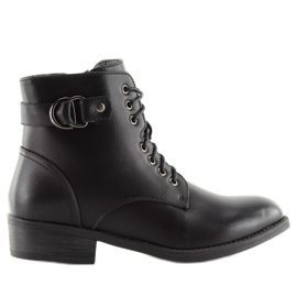 Botas pretas com atacadores B0-165 pretas preto 2 Botas pretas com atacadores B0-165 pretas preto 2