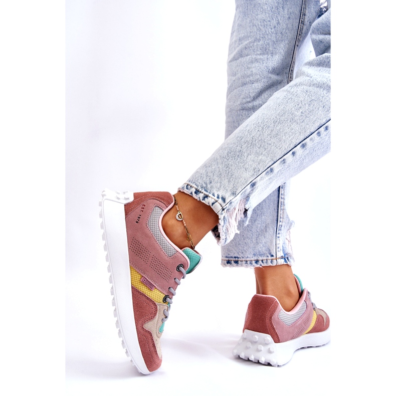 Big Star Grande estrela feminina Sneakers Pink-Beige rosa 1