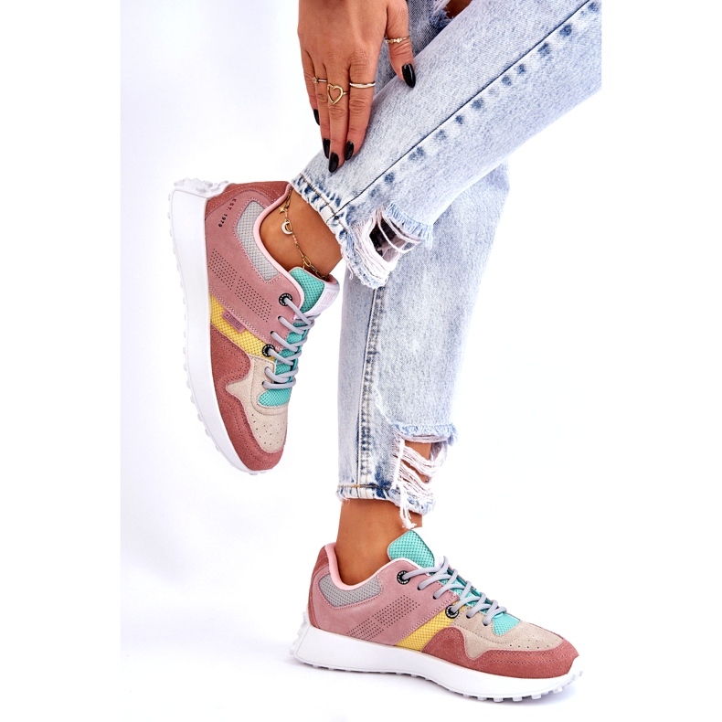 Big Star Grande estrela feminina Sneakers Pink-Beige rosa 2