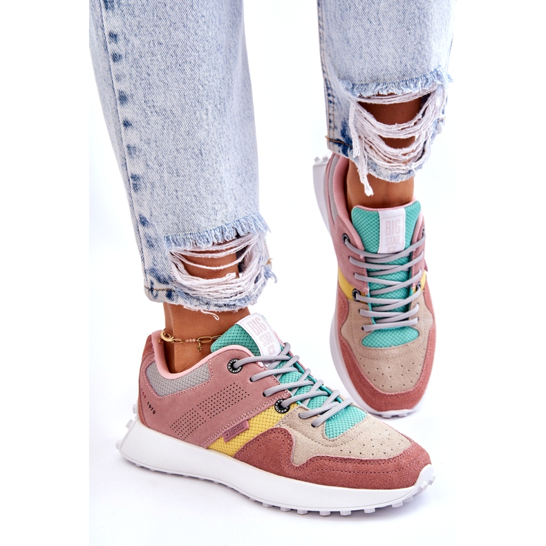Big Star Grande estrela feminina Sneakers Pink-Beige rosa 3