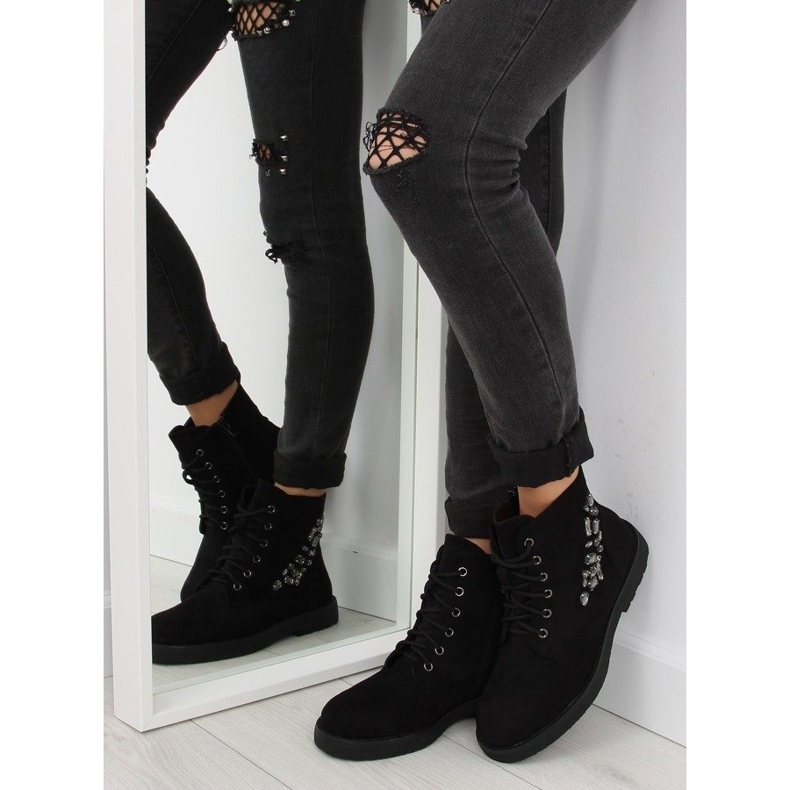 Botas pretas com atacadores HQ901 pretas preto 1 Botas pretas com atacadores HQ901 pretas preto 1