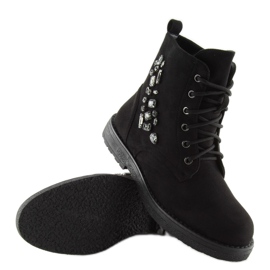 Botas pretas com atacadores HQ901 pretas preto 2