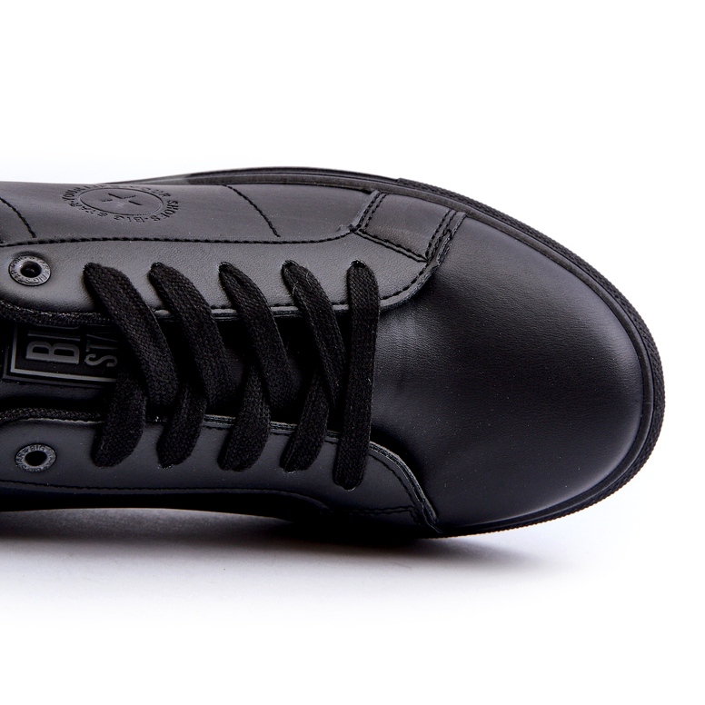 Tênis baixo masculino couro ecológico Big Star NN174284 preto 1