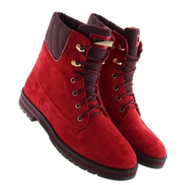 Botas com atacadores vermelho 1539 Vermelho 1 Botas com atacadores vermelho 1539 Vermelho 1