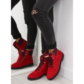 Botas com atacadores vermelho 1539 Vermelho 2