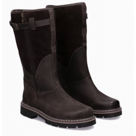 Boots táticos duráveis-myśliwskie em couro baribal Pollonus marrom 6-0104-001 castanho castanho 1