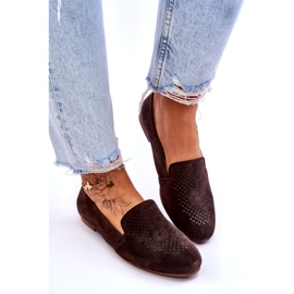 S.Barski Mocassim Confortável em Camurça Marrom Giovana 4