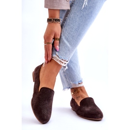 S.Barski Mocassim Confortável em Camurça Marrom Giovana 2